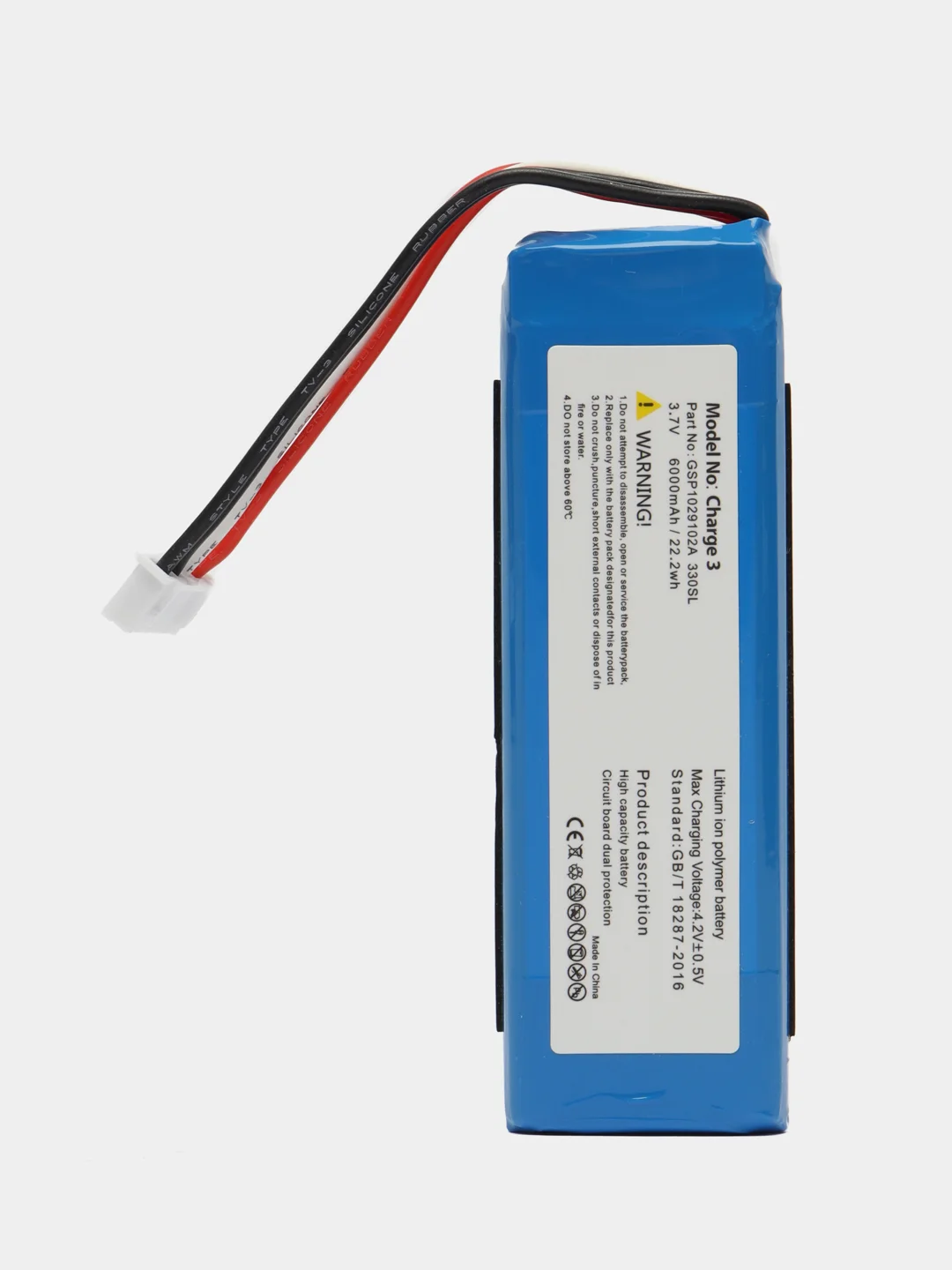 Аккумулятор батарейка для JBL Charge 3 6000mah, обратная полярность, 22wh SP1029102A 30SL