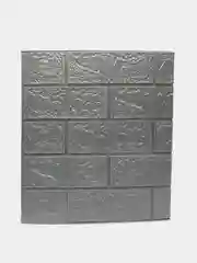 Серый металлик 6 штук, Мягкие самоклеящиеся 3D панели, на стену, 38*35*0,4 см