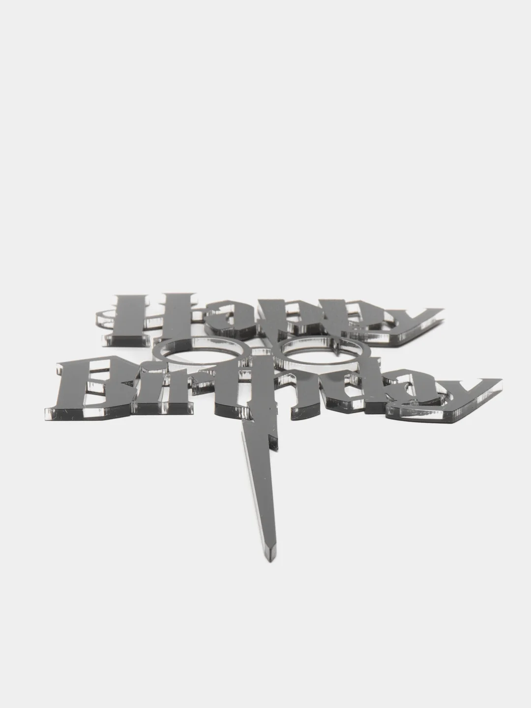 Золотой топпер #Т66 "Happy Birthday" из акрила для торта в стиле Гарри Поттера