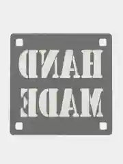 Кремовый бирки Э67 "Hand Made" из акрила и фанеры с 4 отверстиями для ручной работы, тортов, бенто