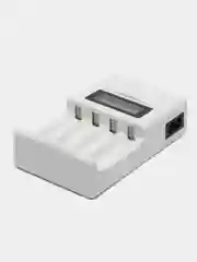 Белый умное зарядное устройство для аккумуляторов ААА / АА с LCD-индикацией заряда