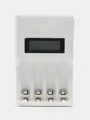 Белый умное зарядное устройство для аккумуляторов ААА / АА с LCD-индикацией заряда