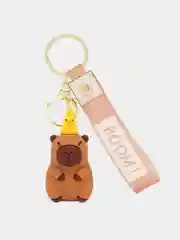 Желтый брелок для рюкзака и ключей "Капибара"