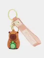 Зеленый брелок для рюкзака и ключей "Капибара"