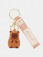 Коричневый брелок для рюкзака и ключей "Капибара"