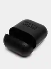Черный чехол для наушников Apple AirPods 1/2 из эко-кожи с цепью