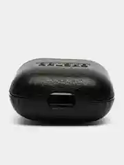 Черный чехол для наушников Apple AirPods 1/2 из эко-кожи с цепью
