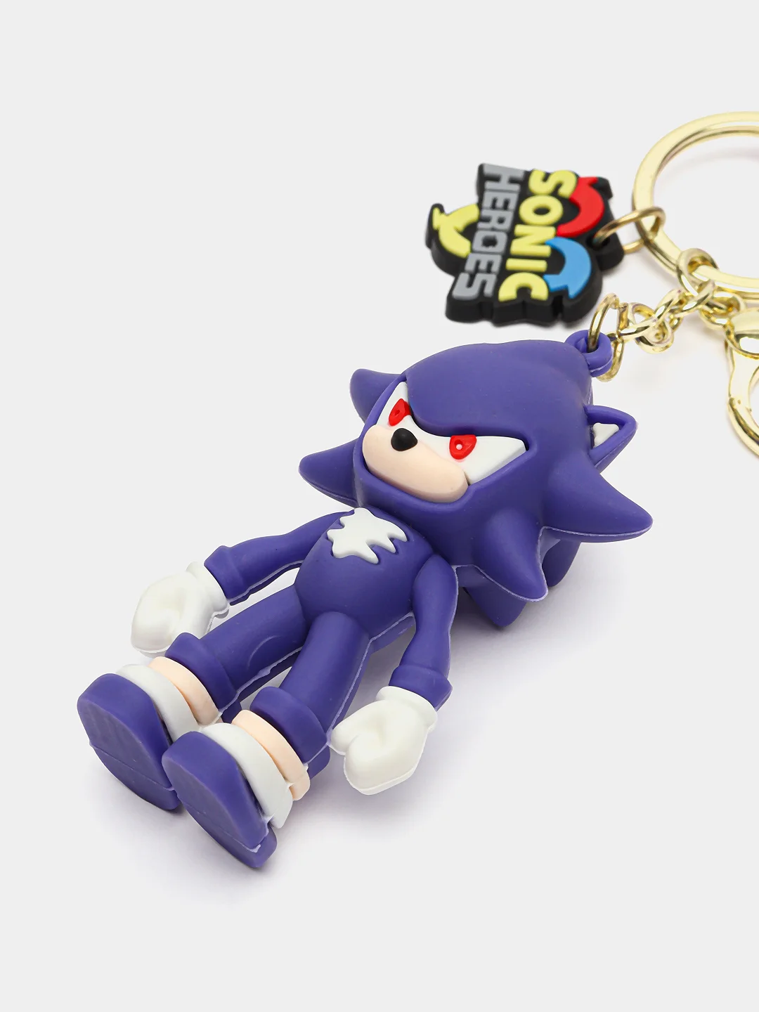 Фиолетовый брелок для рюкзака и ключей "Sonic"/ Синий ёж, Шэдоу, Тейлз, Наклз, Метал Соник