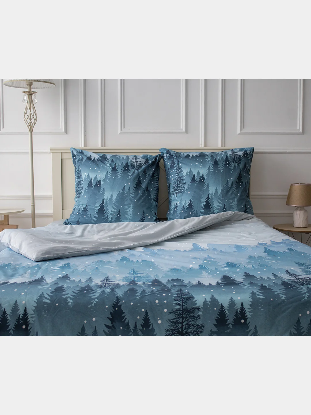 Голубой комплект постельного белья Cotton Nights Sweet Dreams, хлопок