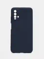 Синий чехол для Xiaomi Redmi 9T силиконовый матовый однотонный