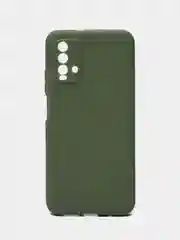 Оливковый чехол для Xiaomi Redmi 9T силиконовый матовый однотонный