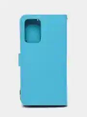 Голубой кожаный PU чехол-книжка Xiaomi Redmi 10, 4G