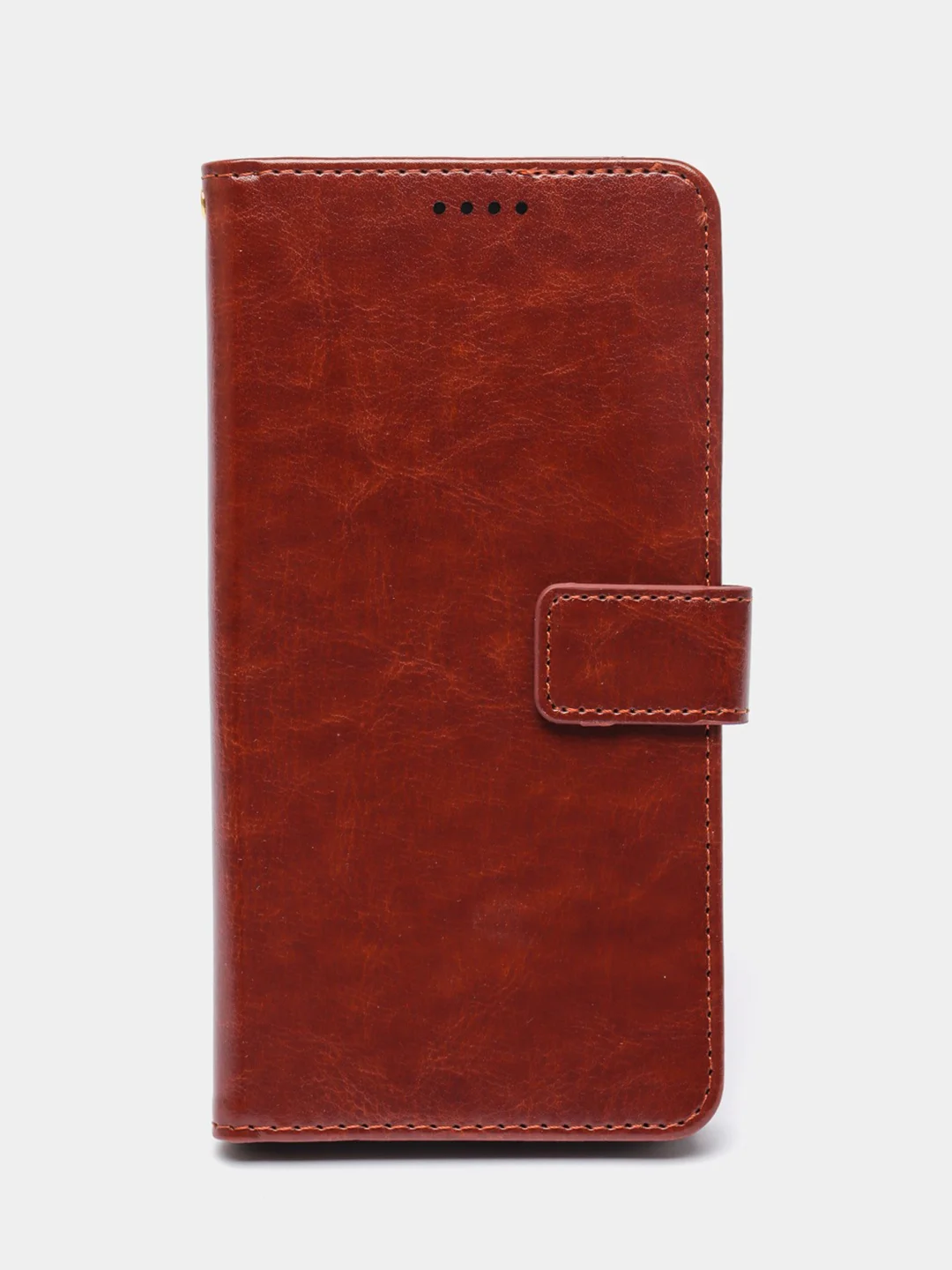 Коричневый кожаный PU чехол-книжка Xiaomi Redmi 10, 4G
