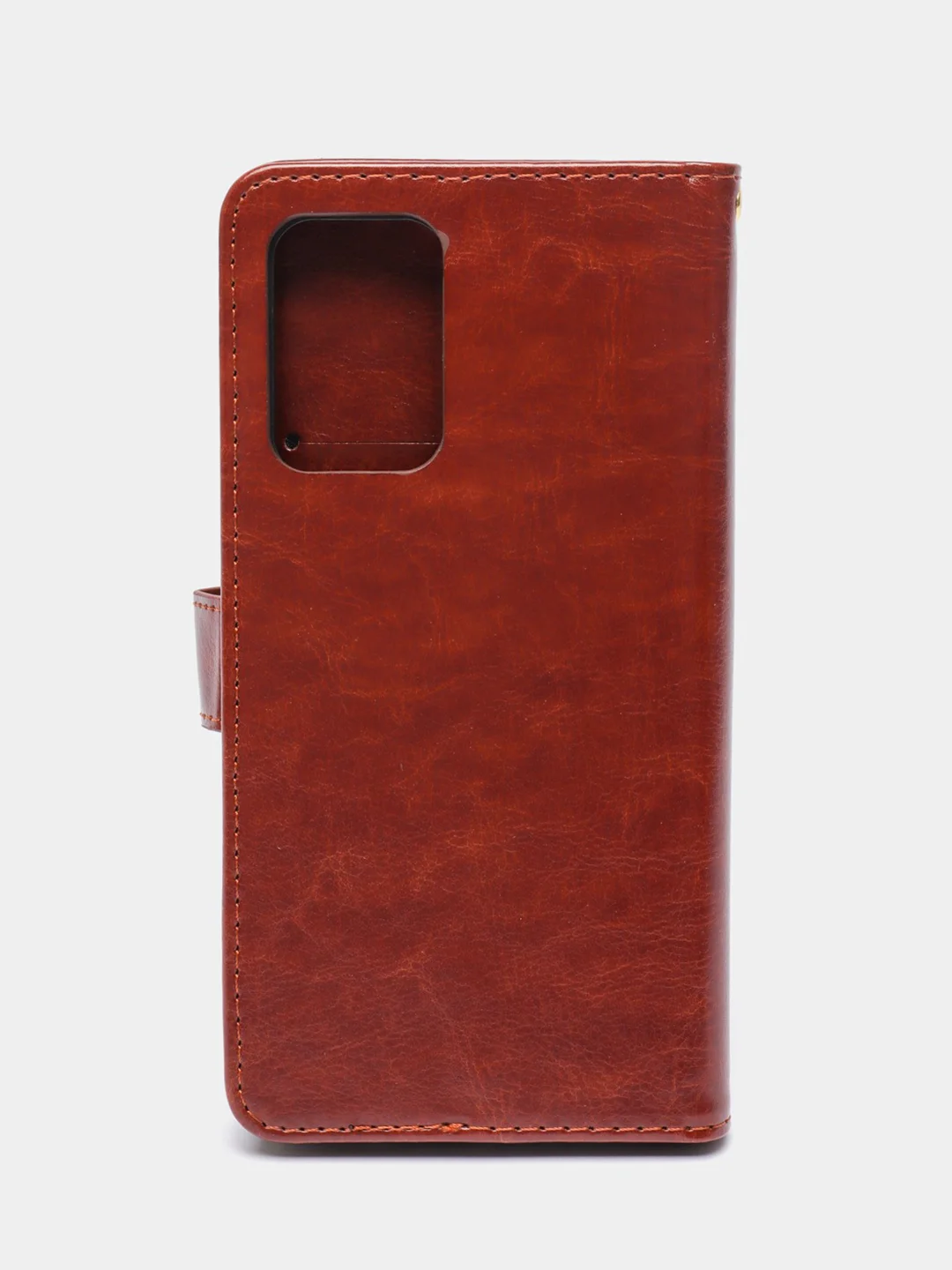 Коричневый кожаный PU чехол-книжка Xiaomi Redmi 10, 4G