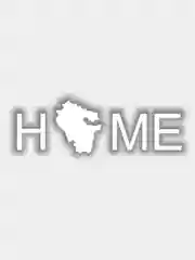 Белый наклейка "НOME"