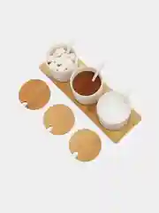 Белый 3 штуки, керамические банки КАРТОФАН, для хранения сыпучих продуктов, круп на подставке, 250 мл