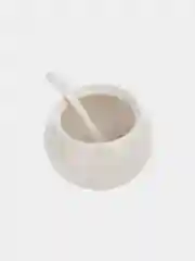 Молочный 3 штуки, керамические банки КАРТОФАН, для хранения сыпучих продуктов, круп на подставке, 250 мл
