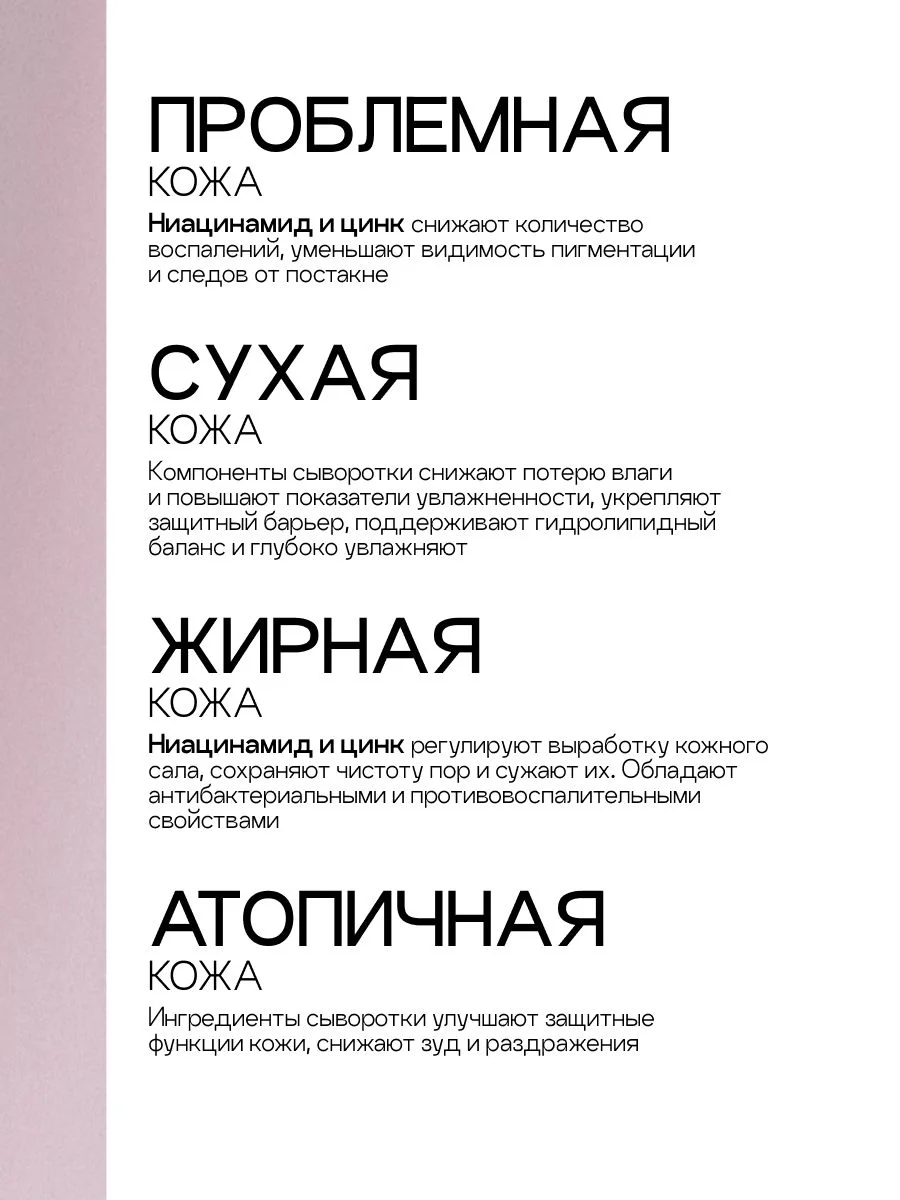 Сыворотка для лица с ниацинамидом от прыщей и акне, 30 мл