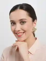 Серьги-гвоздики золотистые