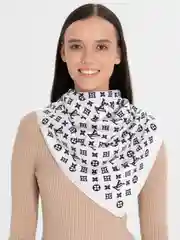 Белый платок женский весенний, шелк, 89 х 89 см