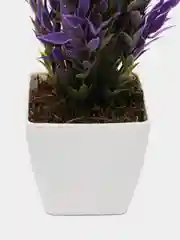 Белый лаванда искусственная в горшке