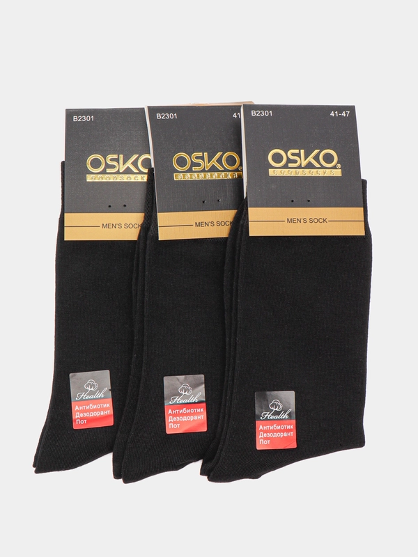 Носки мужские OSKO, черные, 3 пары