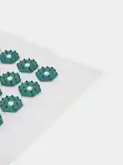Бирюзовый акупунктурный игольчатый массажный коврик (аппликатор Кузнецова) 64х28 см, 140 колючек