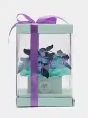 Мятный букет из мягких игрушек и бабочек, светящийся, подарок