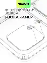 Чехол для Apple iPhone 15,14,13,Pro Max/Pro/Plus/Mini силиконовый BROSCORP с защитой камер