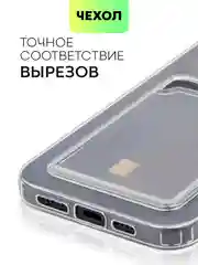 Чехол для Apple iPhone 15,14,13,Pro Max/Pro/Plus/Mini силиконовый BROSCORP с защитой камер