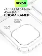 Чехол для Apple iPhone 15,14,13,Pro Max/Pro/Plus/Mini силиконовый BROSCORP с защитой камер