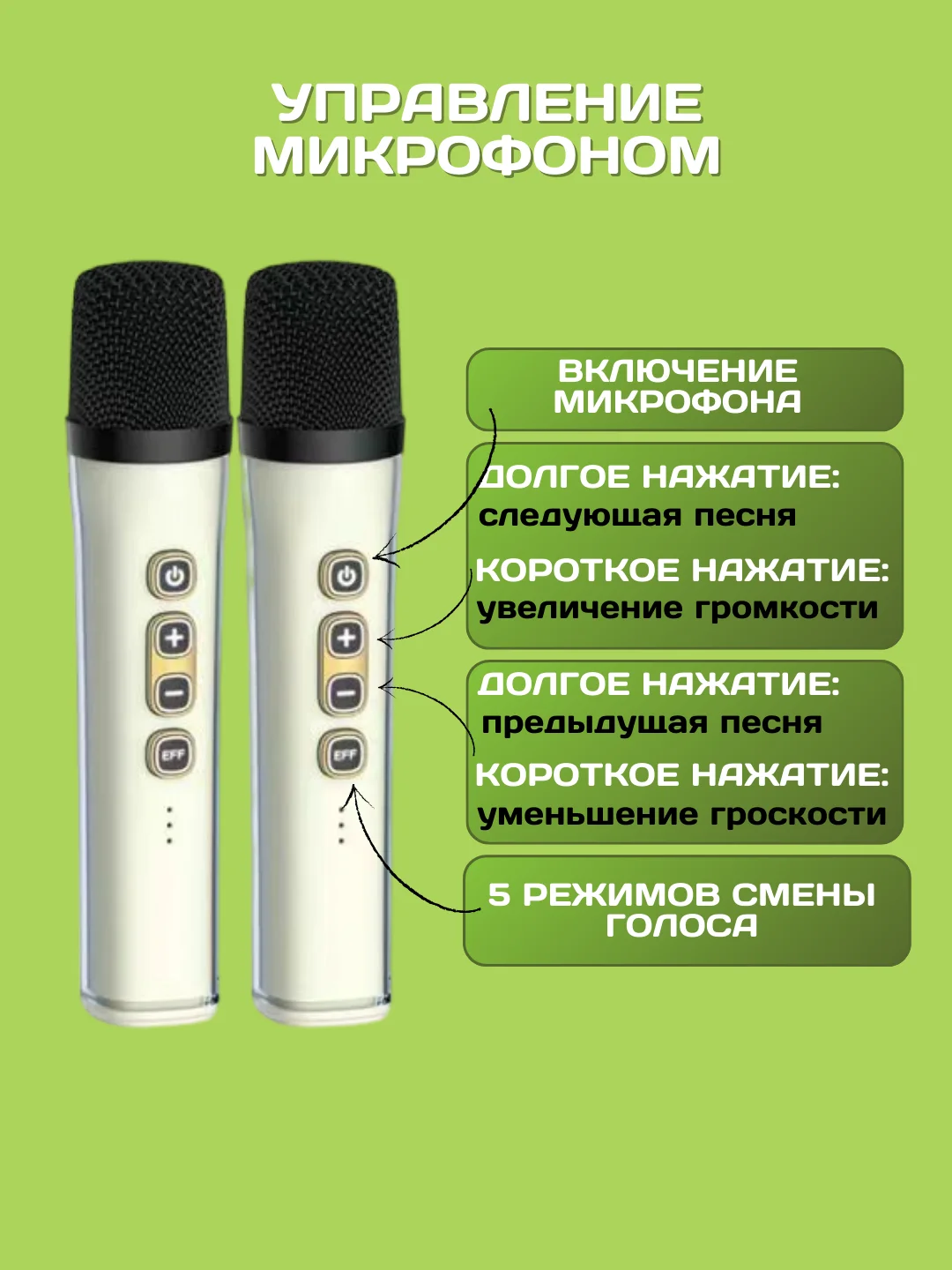 Темно-синий музыкальная портативная Bluetooth-колонка, с караоке и двумя микрофонами