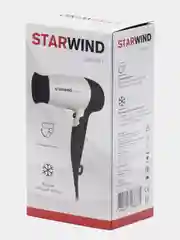 Фен StarWind SHT4517, дорожный, 1600Вт, темно-коричневый и белый