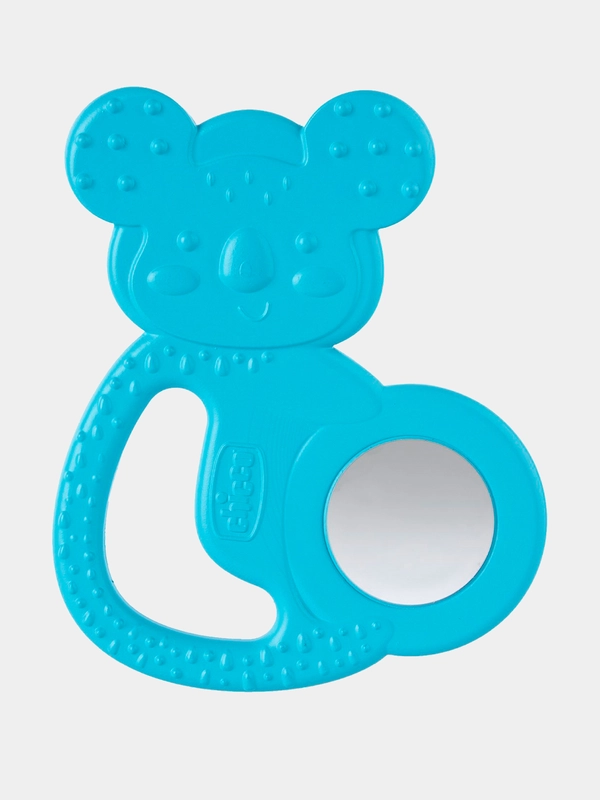 CHICCO Игрушка с зубным кольцом "Коала",голубая, 4мес+