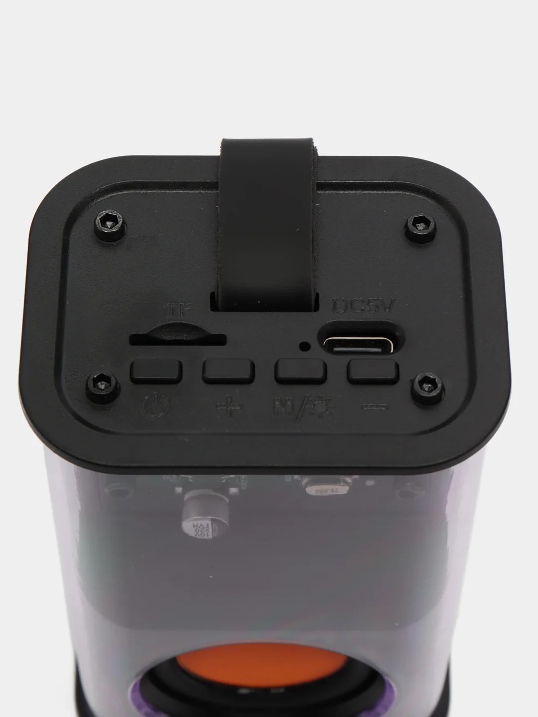 Черный портативная bluetooth колонка мини с подсветкой, 5 Вт