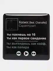 Черный 3d наклейки стикеры на телефон "Скриптонит"