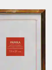 Золотой рамка 10х15, 15х21, 21х30, небьющаяся, профиль 15