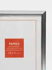 Серебряный рамка 10х15, 15х21, 21х30, небьющаяся, профиль 15