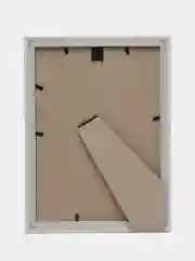 Белый фоторамка 10х15, 15х21, 21х30, небьющаяся, профиль 9