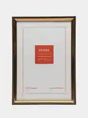 Золотой фоторамка 10х15, 15х21, 21х30, небьющаяся, профиль 9
