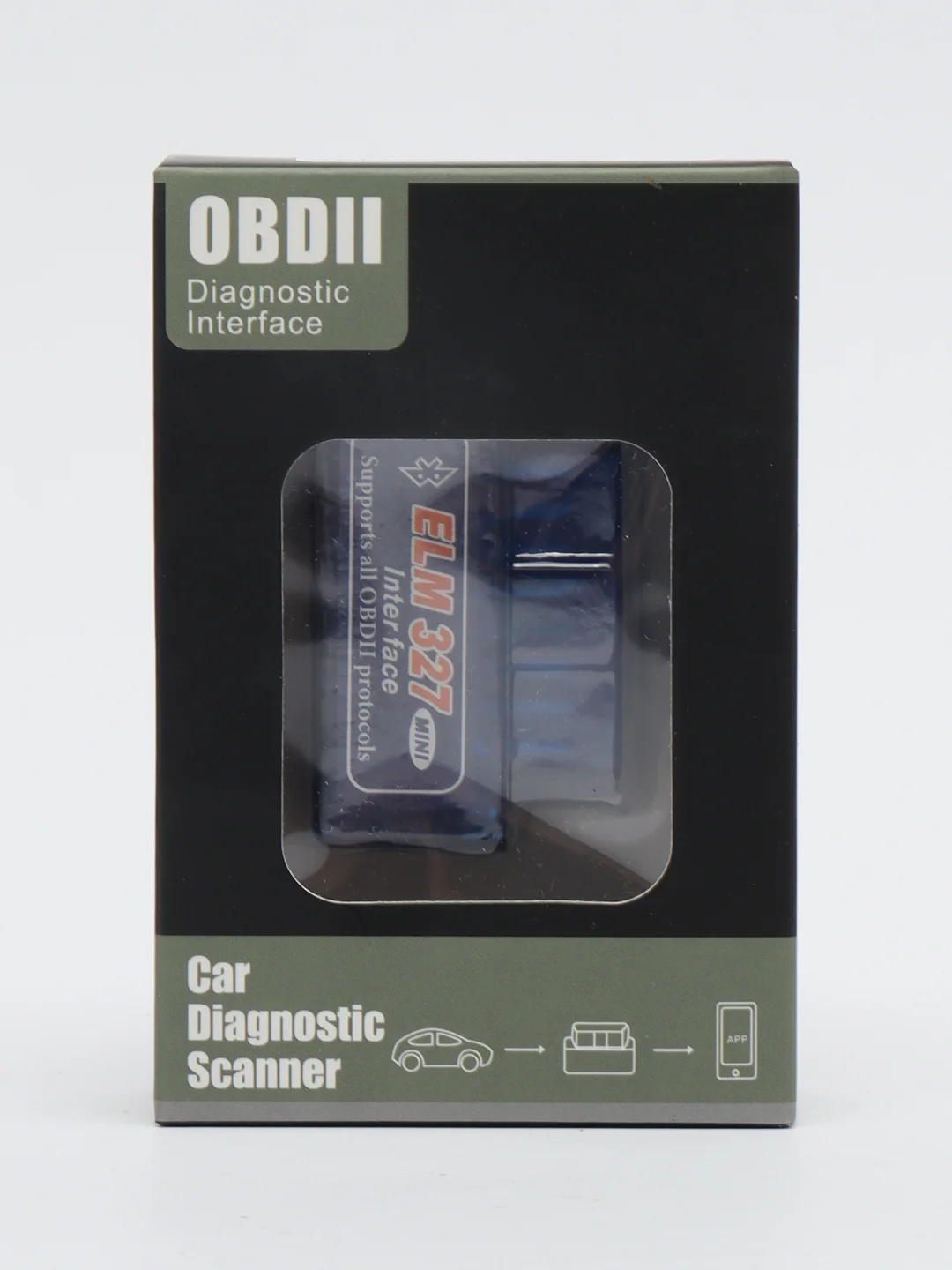 Синий автосканер диагностический Elm327 OBD 2 v.1.5 с чипом PIC18F25K80