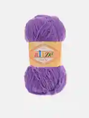 Фиолетовый пряжа плюшевая Alize Softy 100% Микрополиэстер 50г 115м (Ализе софти велюровая)