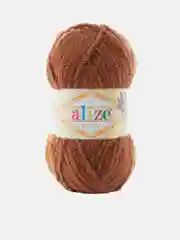 Коричневый пряжа плюшевая Alize Softy 100% Микрополиэстер 50г 115м (Ализе софти велюровая)