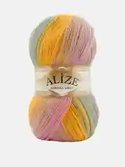 Желтый пряжа Alize Angora Gold Batik 10% Мохер 10% Шерсть 80% Акрил 100г 550м