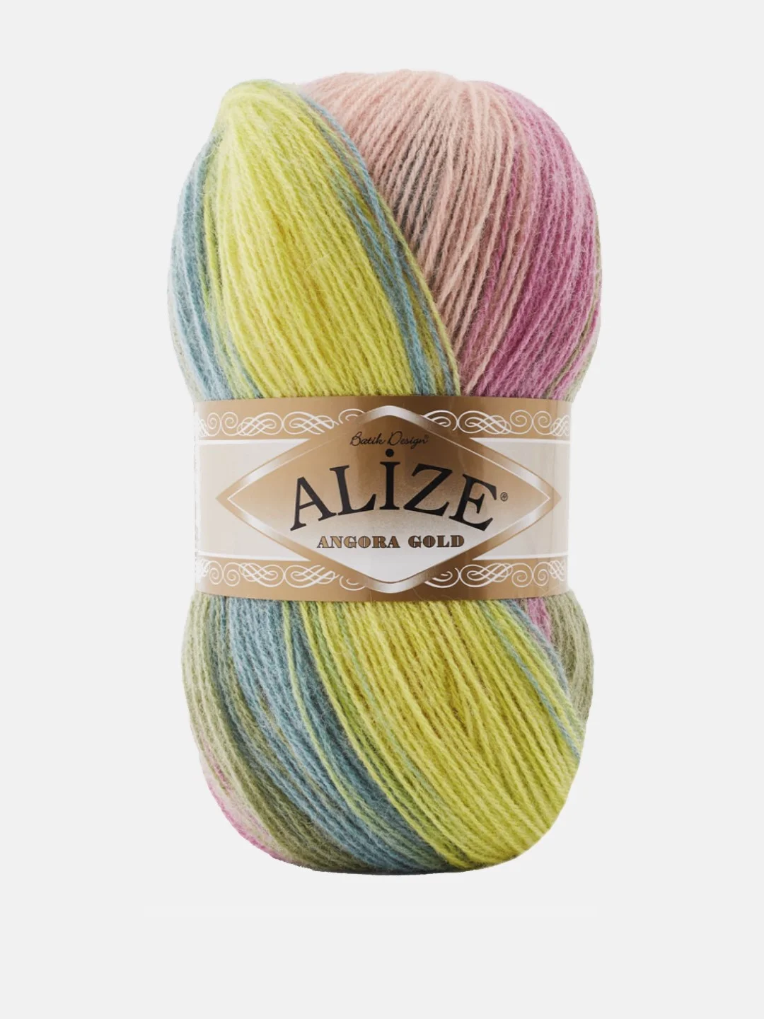Светло-жёлтый пряжа Alize Angora Gold Batik 10% Мохер 10% Шерсть 80% Акрил 100г 550м