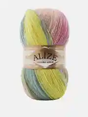 Светло-жёлтый пряжа Alize Angora Gold Batik 10% Мохер 10% Шерсть 80% Акрил 100г 550м