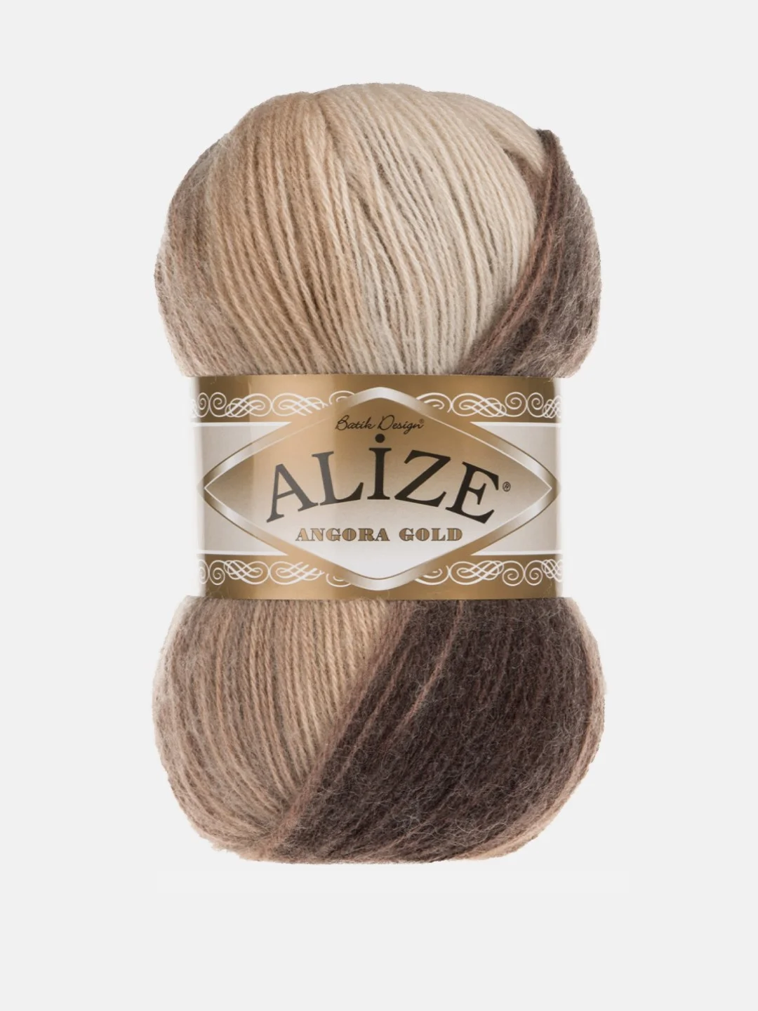 Хаки пряжа Alize Angora Gold Batik 10% Мохер 10% Шерсть 80% Акрил 100г 550м
