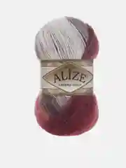 Вишнёвый пряжа Alize Angora Gold Batik 10% Мохер 10% Шерсть 80% Акрил 100г 550м