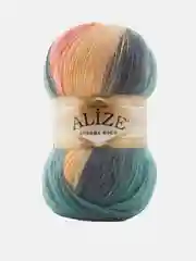 Тёмно-бирюзовый пряжа Alize Angora Gold Batik 10% Мохер 10% Шерсть 80% Акрил 100г 550м
