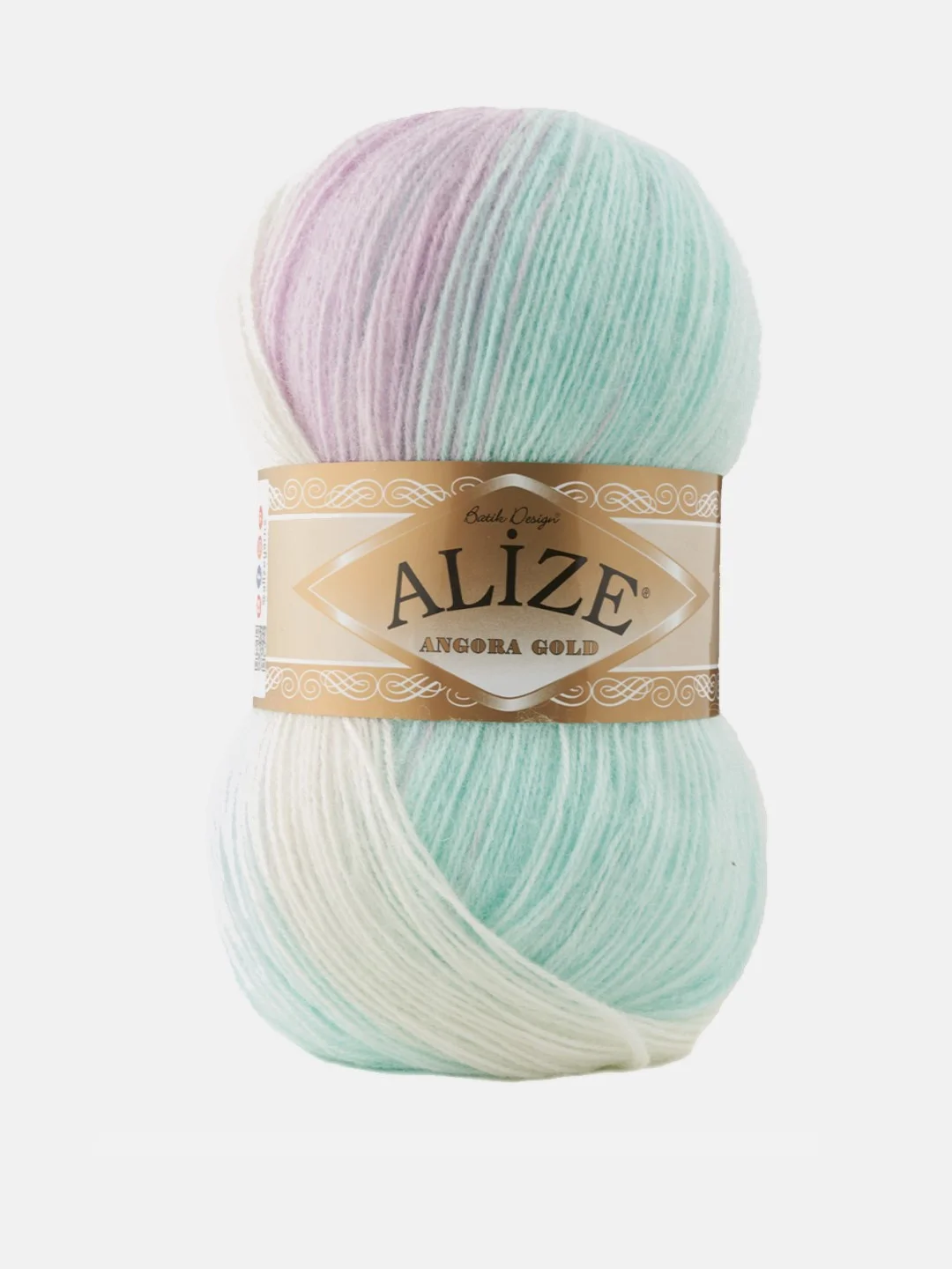 Лазурный пряжа Alize Angora Gold Batik 10% Мохер 10% Шерсть 80% Акрил 100г 550м